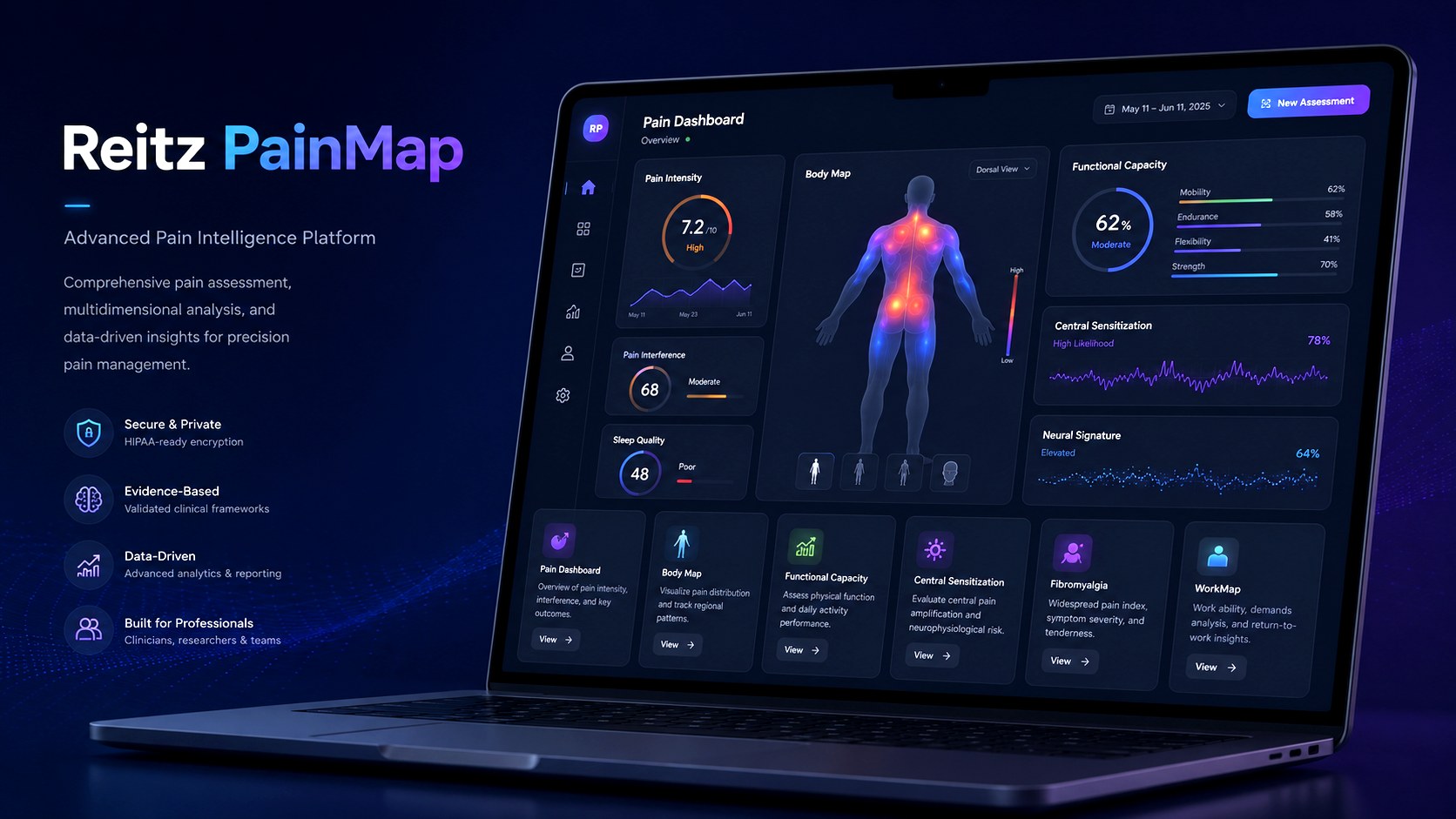 Reitz PainMap dashboard